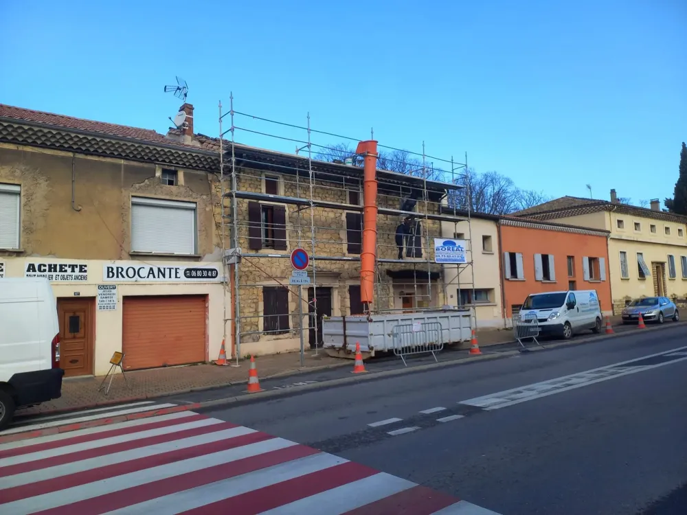 chantier rénovation facade maison